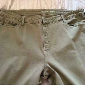 High-Rise  Wide Leg Olive Jeans Plus size NWT
